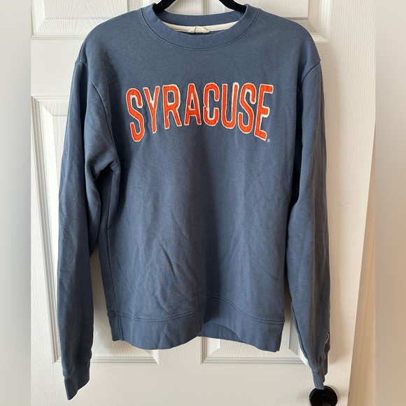 League 91 Women's Syracuse Crewneck Sweater - Navy and Orange - Picture 1 of 4